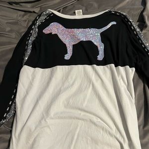 Victoria secret long sleeve sequin shirt